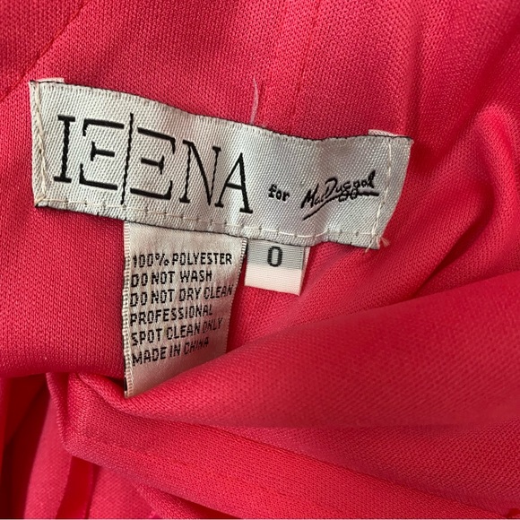 IEENA for Mac Duggal Ruffle Mini Dress Pink Size 0 - Picture 8 of 9